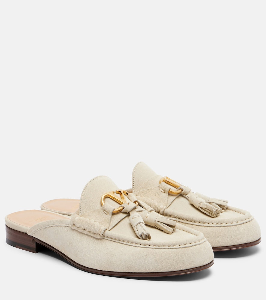 Valentino Garavani VLogo suede mules