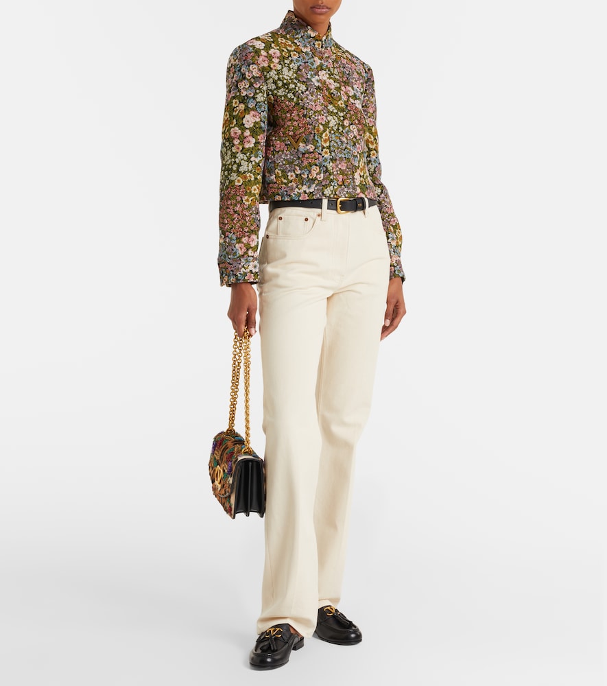 Valentino Garavani VLogo tasseled leather mules