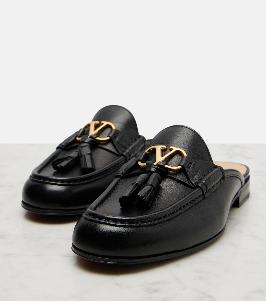 Valentino Garavani VLogo tasseled leather mules