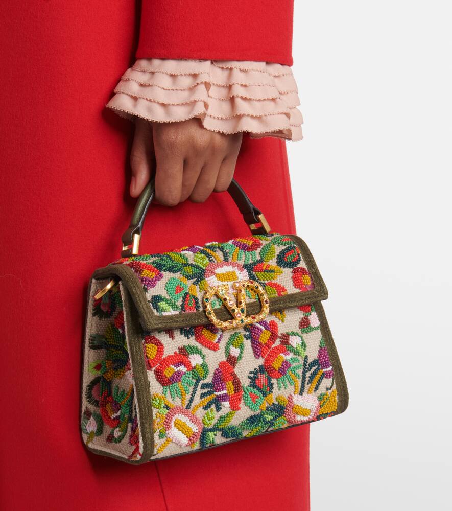 Valentino Garavani VSling Mini embellished jacquard tote bag