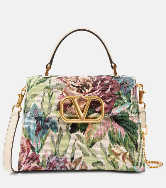 Valentino Garavani VSling Small jacquard tote bag. Shop Valentino Garavani Top-Handle Bags for women now.