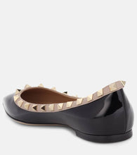 Valentino Garavani Valentino Garavani Rockstud patent leather ballet flats