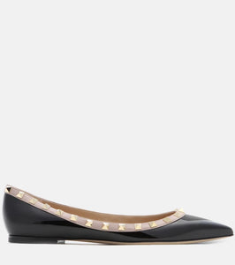 Valentino Garavani Valentino Garavani Rockstud patent leather ballet flats