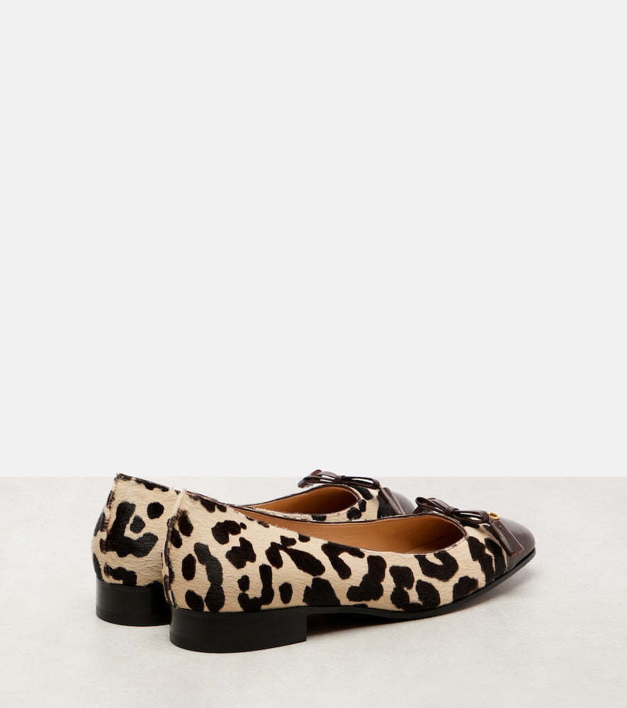 Valentino Garavani Valet Du Roi calf hair ballet flats