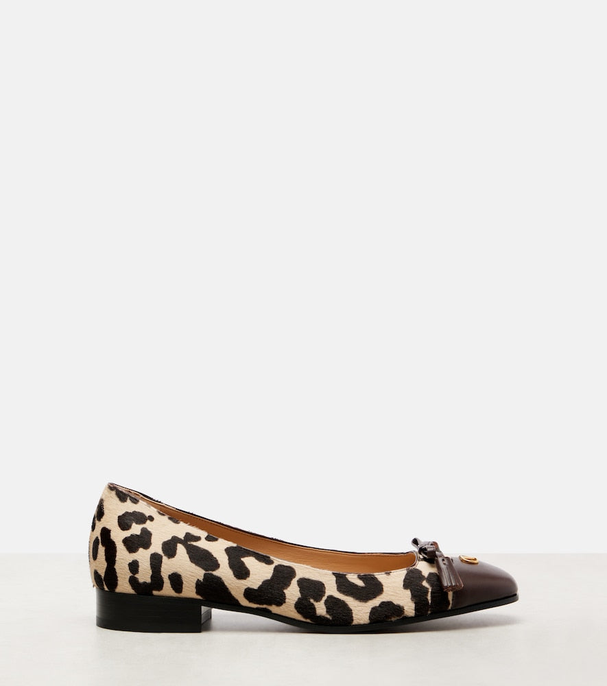 Valentino Garavani Valet Du Roi calf hair ballet flats
