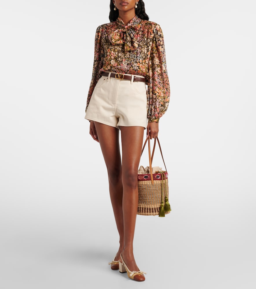 Valentino Garavani Valet Du Roi leather-trimmed slingback pumps