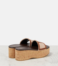 Valentino Garavani Viva Superstar leather-trimmed canvas slides