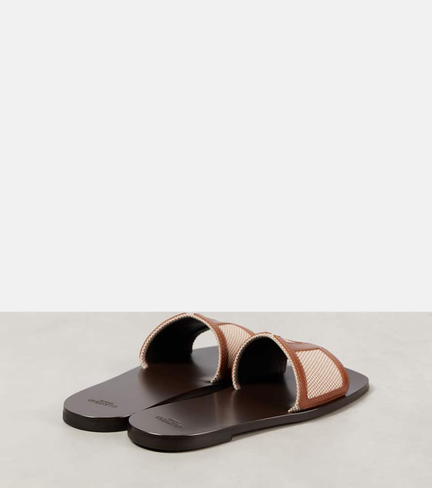 Valentino Garavani Viva Superstar leather-trimmed slides