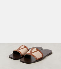 Valentino Garavani Viva Superstar leather-trimmed slides