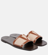 Valentino Garavani Viva Superstar leather-trimmed slides