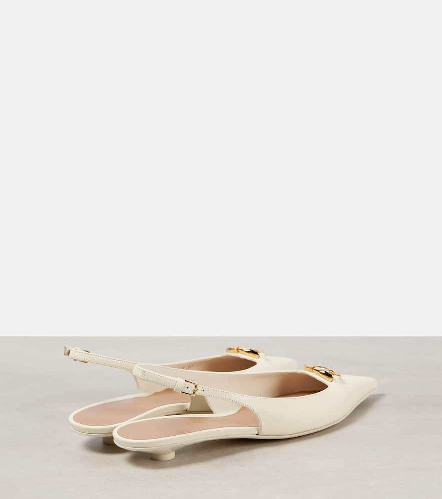 Valentino Garavani Vlogo embellished leather ballet flats
