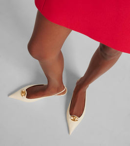 Valentino Garavani Vlogo embellished leather ballet flats