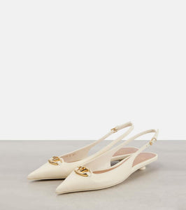 Valentino Garavani Vlogo embellished leather ballet flats