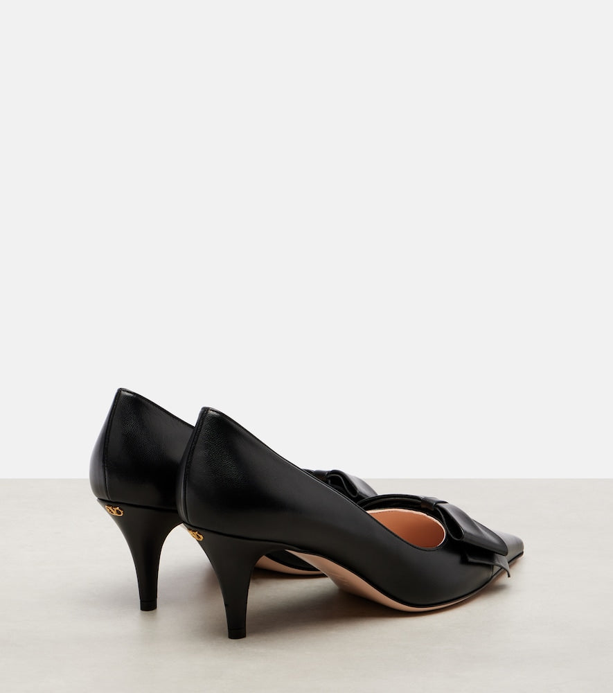 Valentino Garavani Bowow 65 leather pumps - Black Mid Heel Pumps