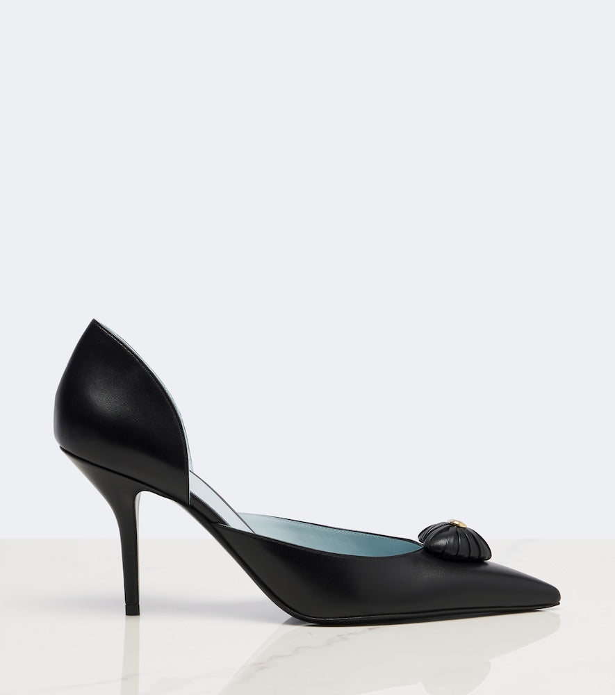 Valentino Garavani Coeur Royal leather pumps (Black) - Mid Heel Pumps