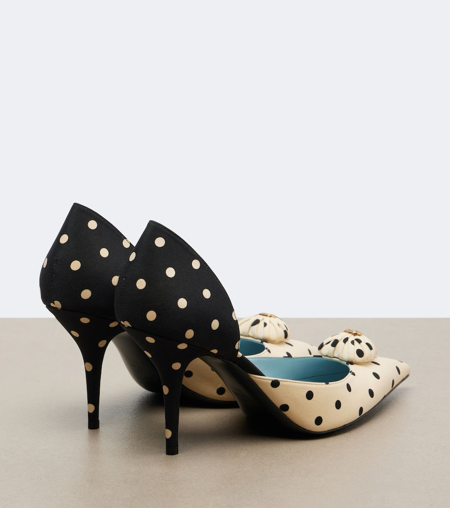 Black Valentino Garavani Coeur Royal polka-dot pumps - Mid Heel Pumps