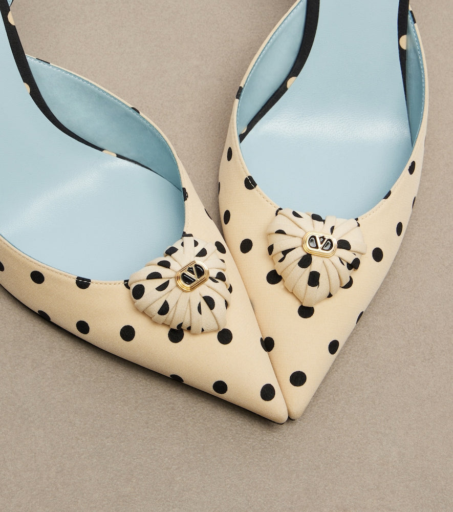 Black Valentino Garavani Coeur Royal polka-dot pumps - Mid Heel Pumps