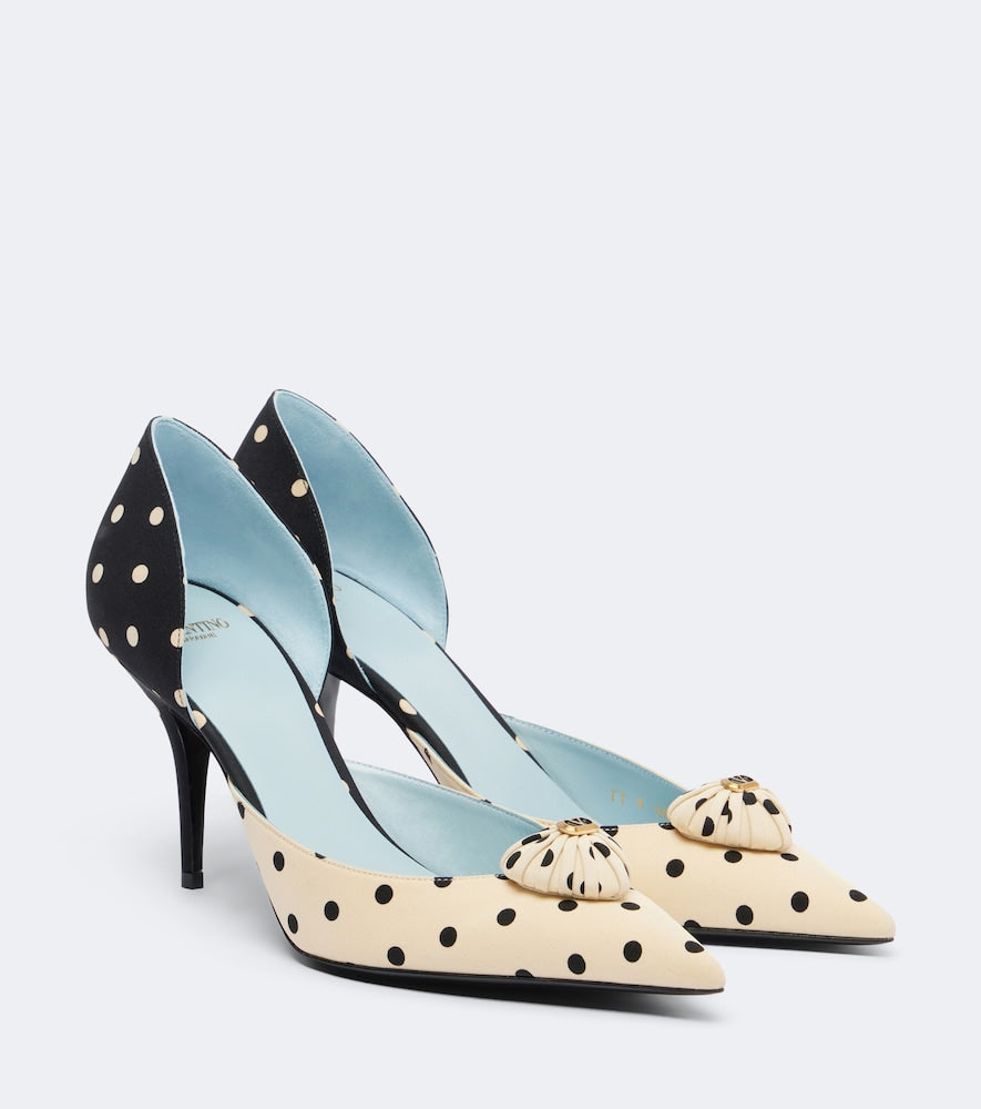 Black Valentino Garavani Coeur Royal polka-dot pumps - Mid Heel Pumps