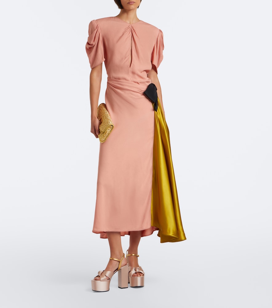 Pink Valentino Garavani Crasher satin platform sandals - High-Heel Sandals