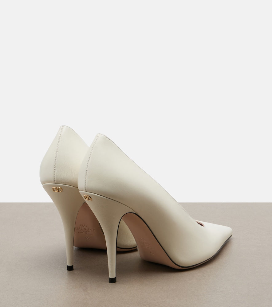 Valentino Garavani Cuttie leather pumps - White High-Heel Pumps