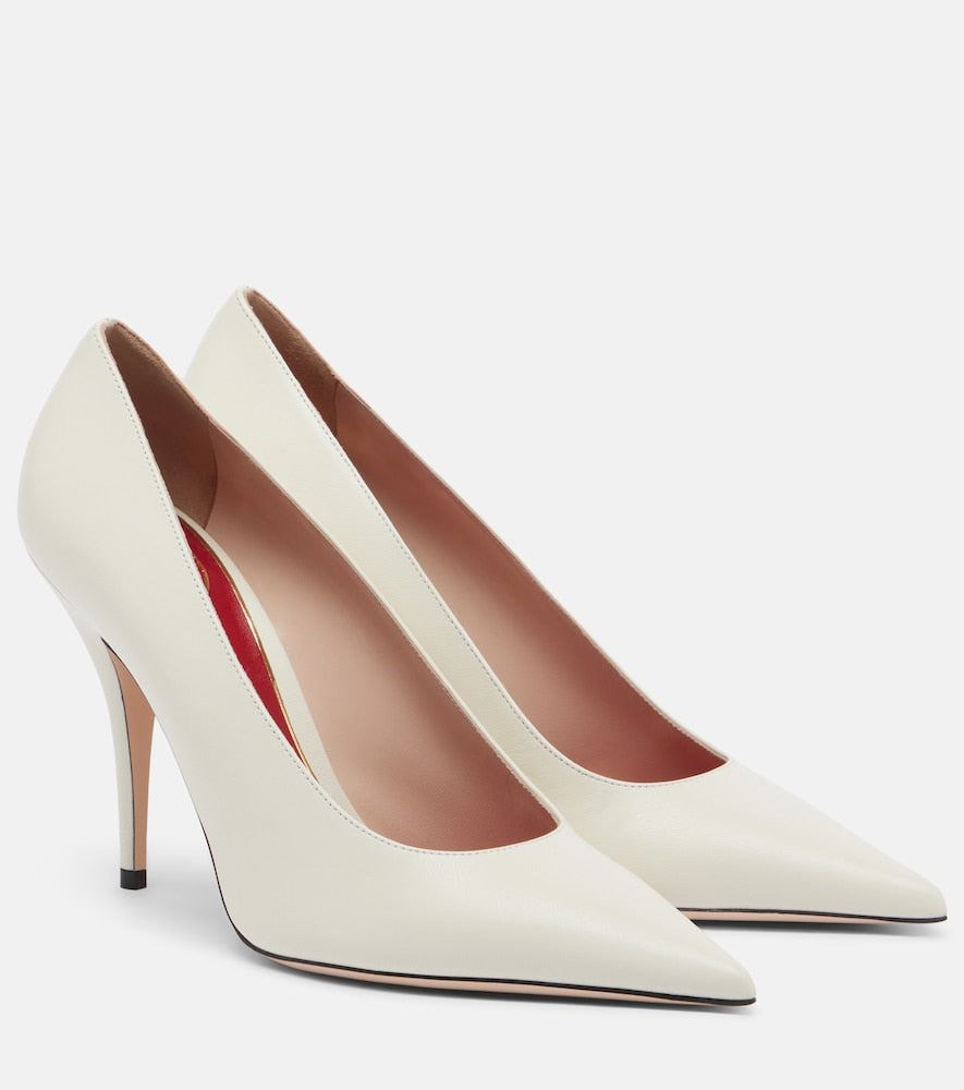 Valentino Garavani Cuttie leather pumps - White High-Heel Pumps