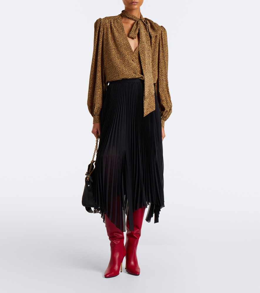 Valentino Garavani Deboot leather over-the-knee boots (Red) - Mid Heel Boots