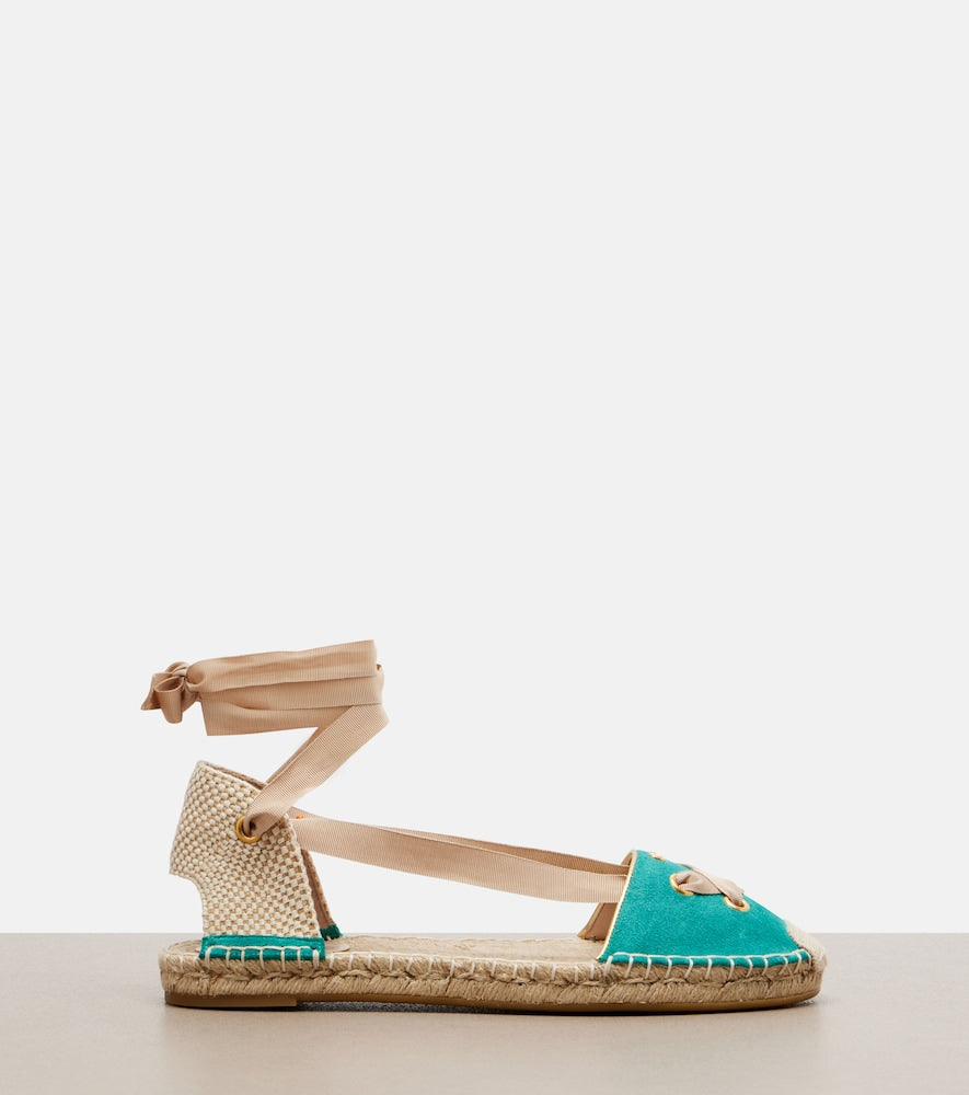 Valentino Garavani Resort suede espadrilles (Blue) - Flat Espadrilles