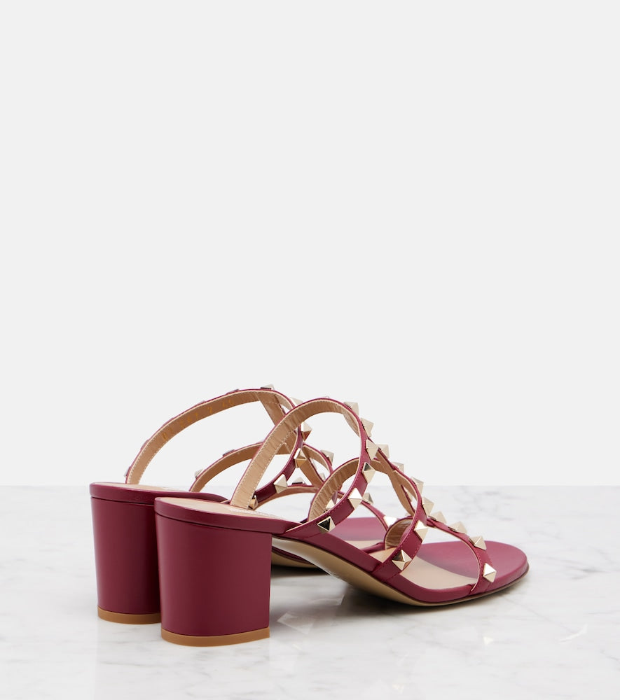 Valentino Garavani Rockstud 70 studded leather sandals in Brown - Heeled Sandals