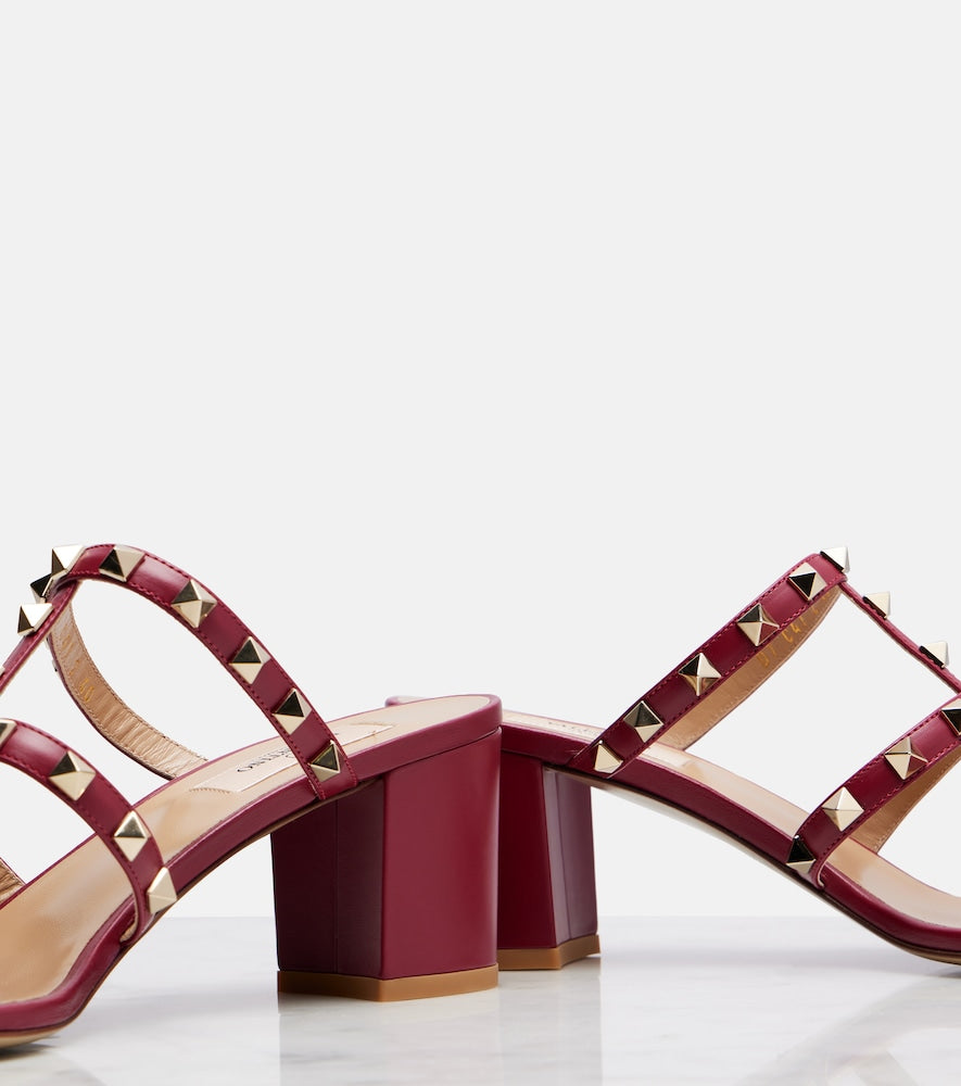 Valentino Garavani Rockstud 70 studded leather sandals in Brown - Heeled Sandals