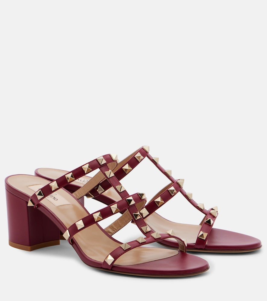 Valentino Garavani Rockstud 70 studded leather sandals in Brown - Heeled Sandals