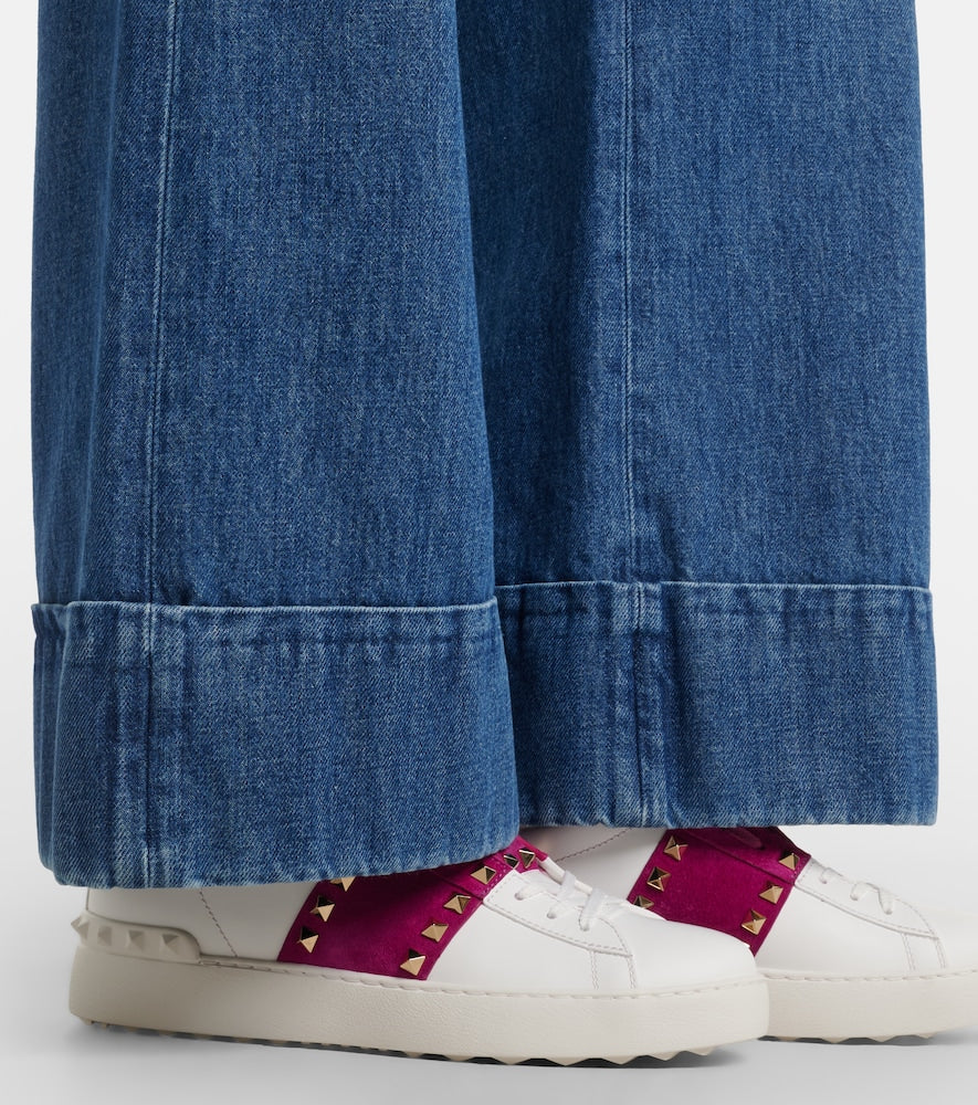 White Valentino Garavani Rockstud Untitled leather sneakers - Low-Top Sneakers