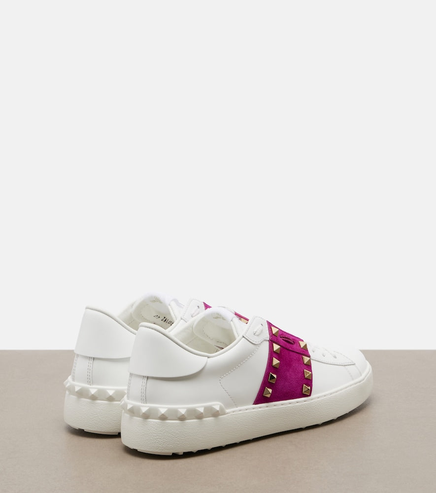 White Valentino Garavani Rockstud Untitled leather sneakers - Low-Top Sneakers
