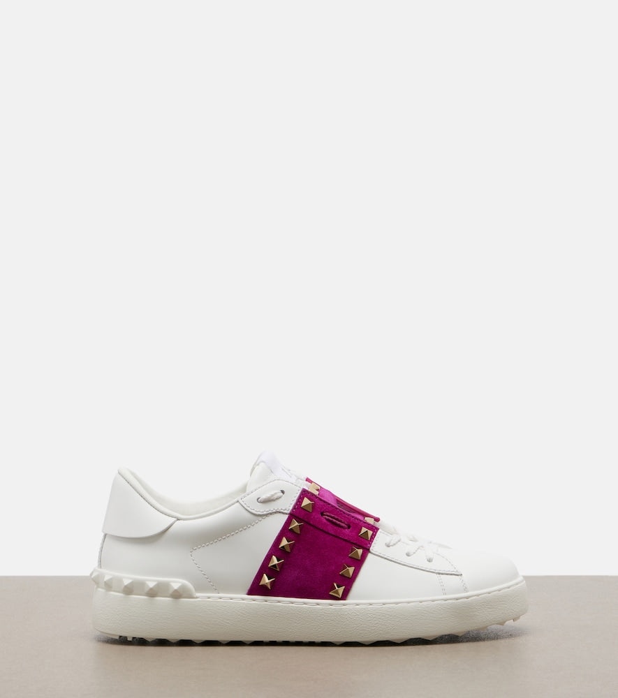 White Valentino Garavani Rockstud Untitled leather sneakers - Low-Top Sneakers