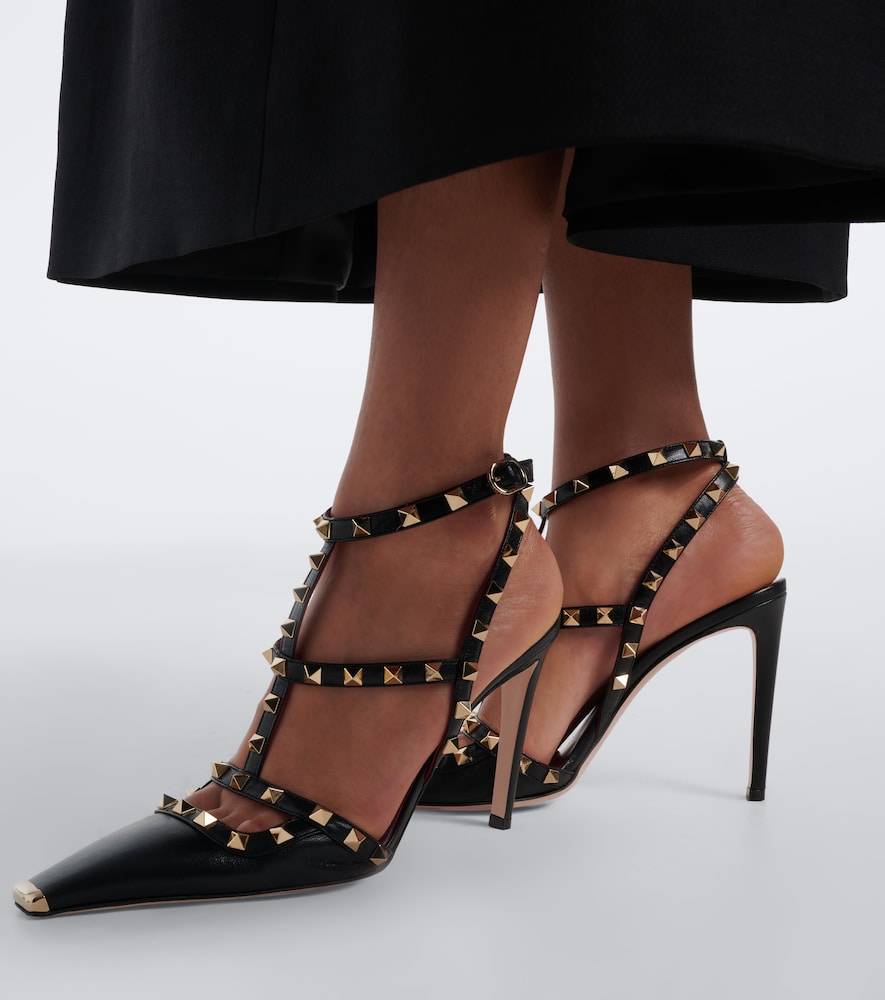 Black Valentino Garavani Rockstud leather pumps - High-Heel Pumps