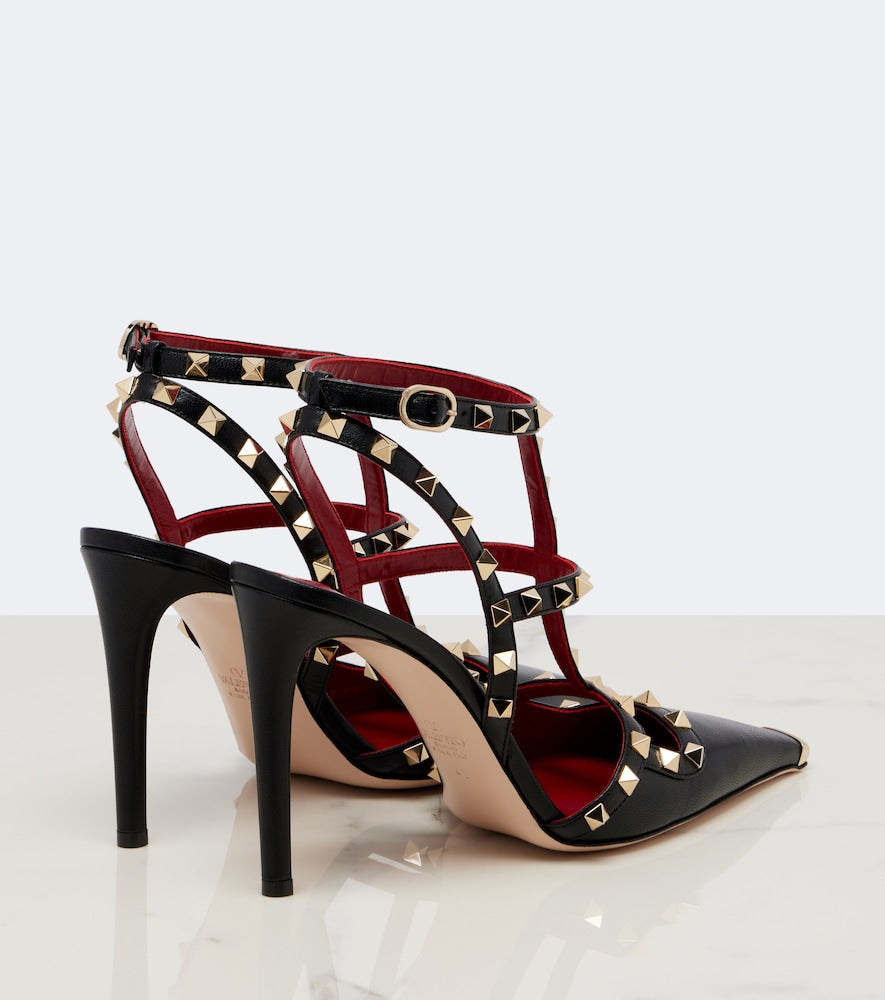 Black Valentino Garavani Rockstud leather pumps - High-Heel Pumps