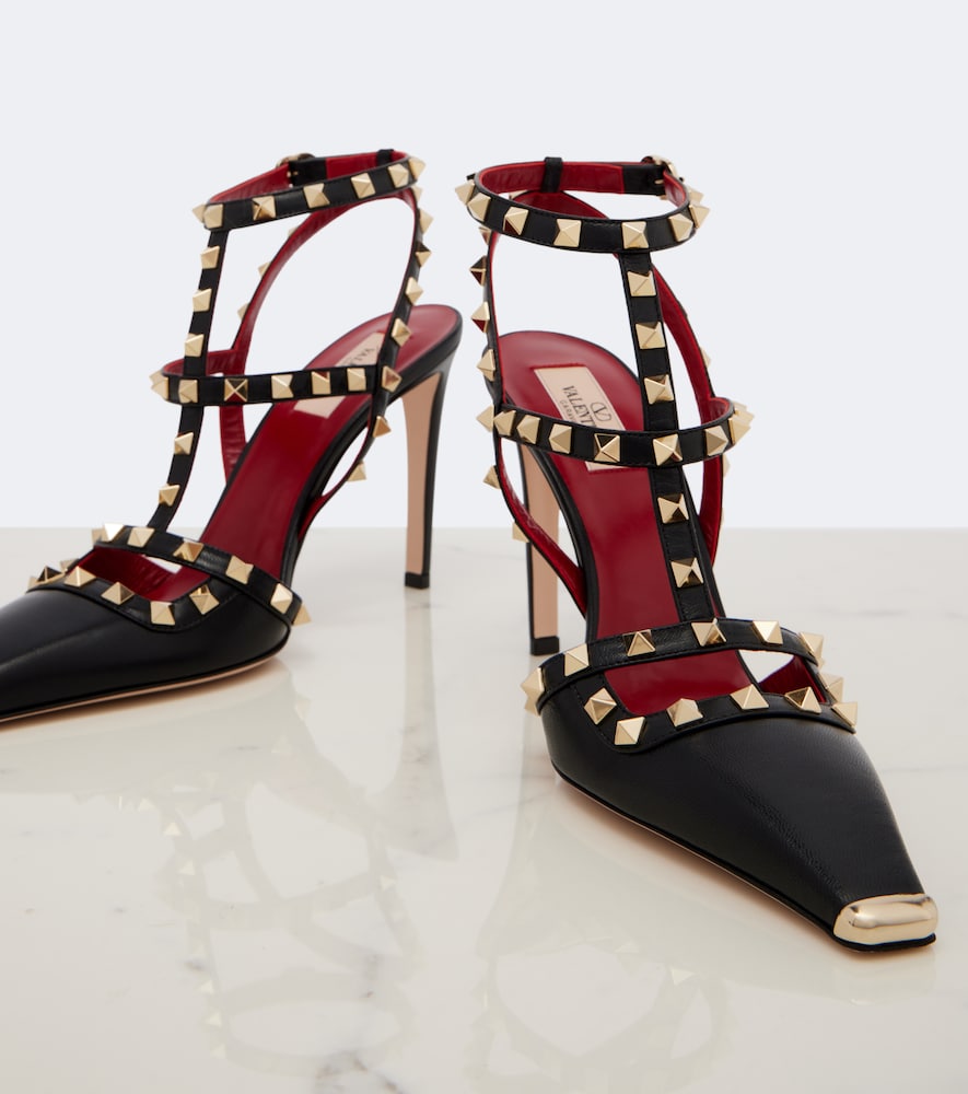 Black Valentino Garavani Rockstud leather pumps - High-Heel Pumps