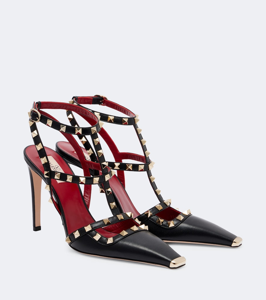 Black Valentino Garavani Rockstud leather pumps - High-Heel Pumps