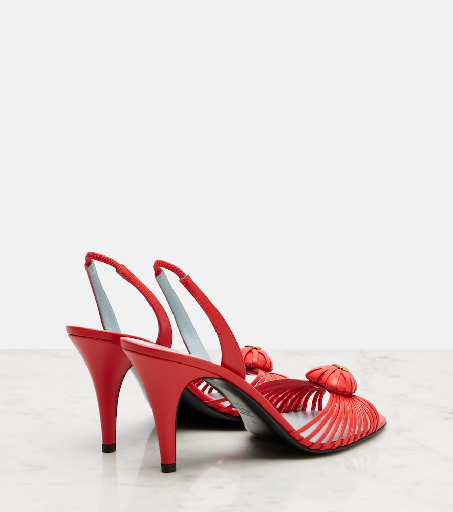 Valentino Garavani Royal 90 leather slingback sandals - Red Heeled Sandals