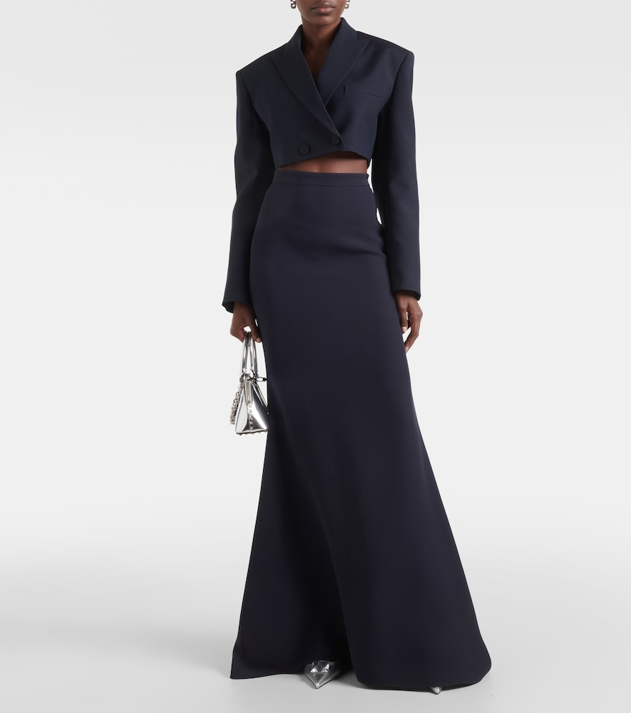 Valentino High-rise silk maxi skirt
