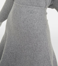 Valentino High-rise wool-blend midi skirt