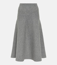 Valentino High-rise wool-blend midi skirt - Valentino 高腰羊毛混纺中长裙