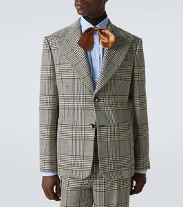 Valentino Houndstooth virgin wool blazer