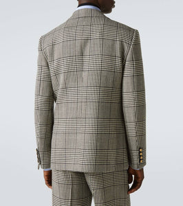 Valentino Houndstooth virgin wool blazer