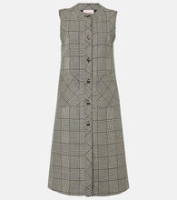 Valentino Houndstooth virgin wool midi dress