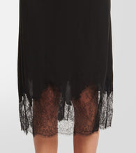 Valentino Lace-trimmed georgette midi dress