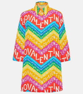 Valentino Logo cotton shirt dress