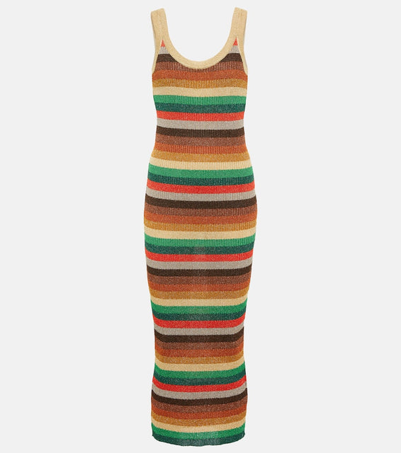 Valentino Lurex√Ç¬Æ striped midi dress
