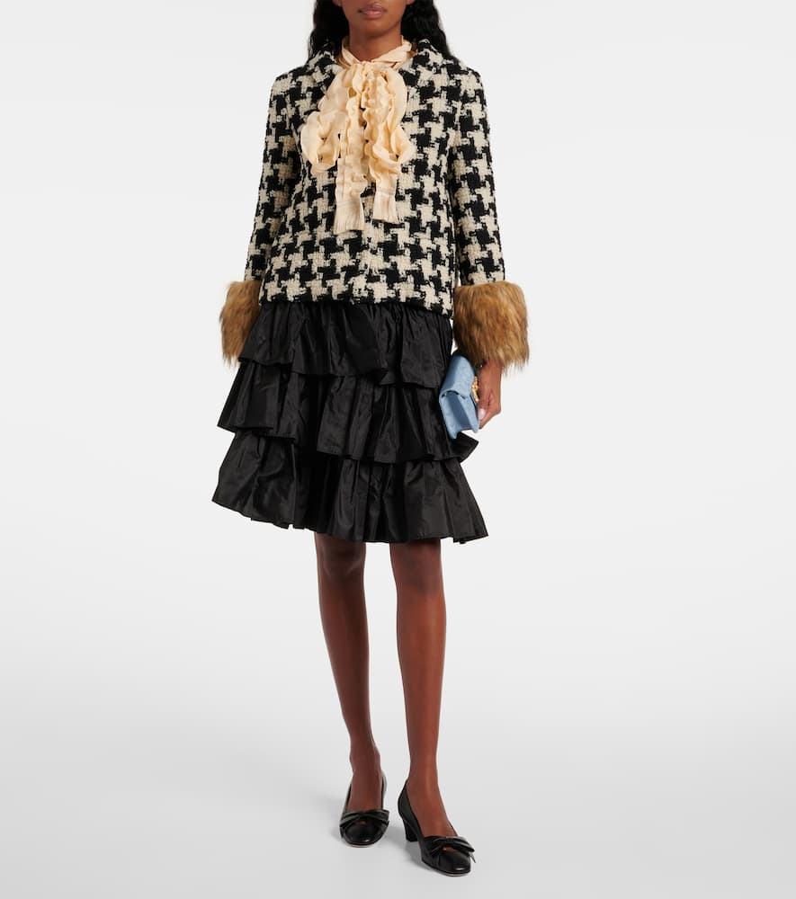 Valentino Macro Pied De Poule tweed jacket