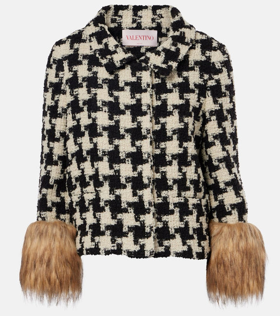 Valentino Macro Pied De Poule tweed jacket