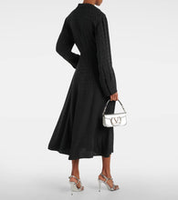 Valentino Monogram silk midi dress